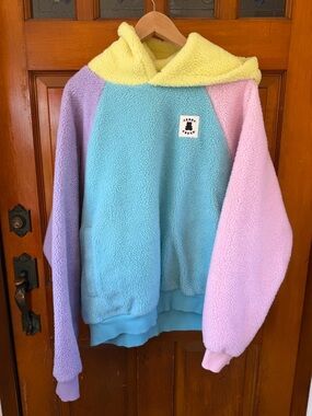NWOT! Teddy Fresh Color Block Fleece Hoodie Sz Large